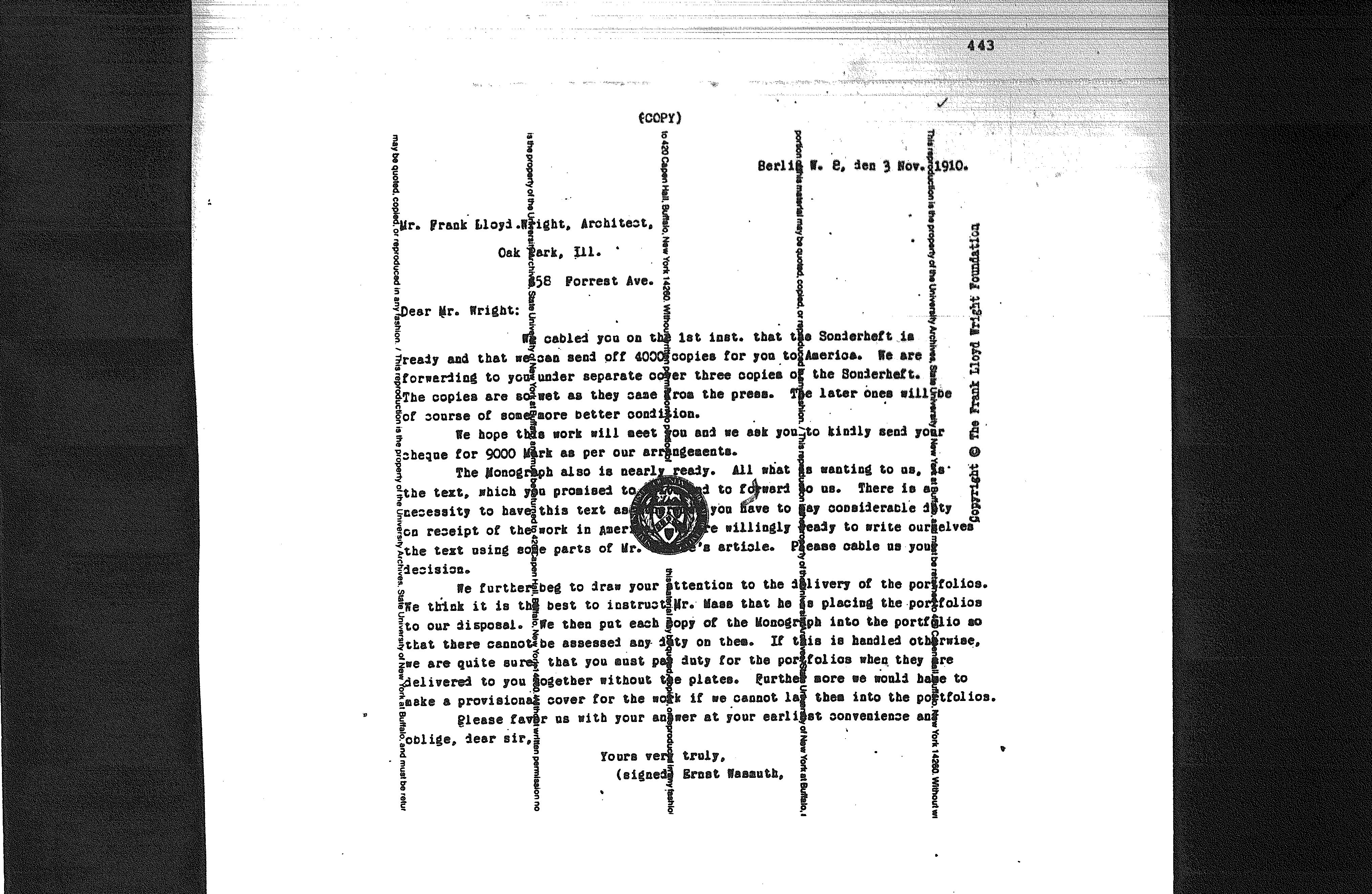 Alofsin letter