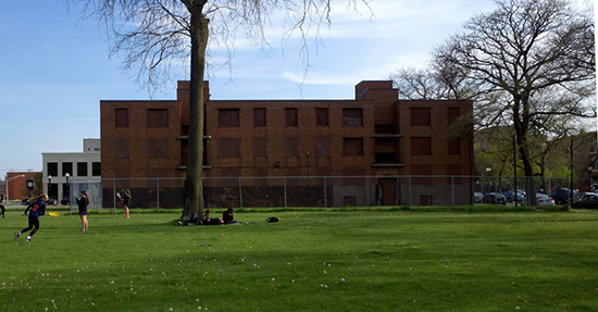 Photograph of brick building